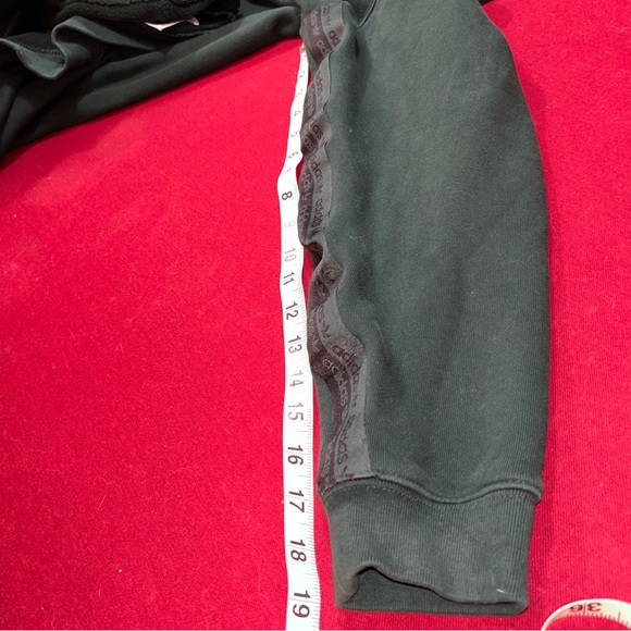 Adidas dark Green Sweatshirt arm tape Hoodie Mens Vented Trefoil Pocket Cotton S - Picture 6 of 16